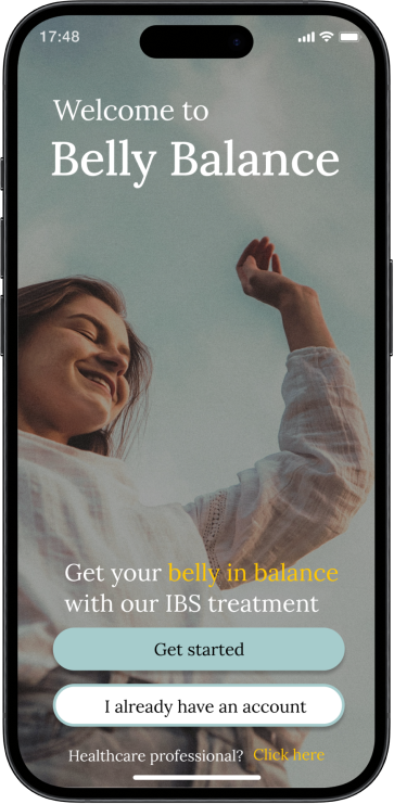 Belly balance app home page mockup2